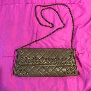 Long strap purse.
